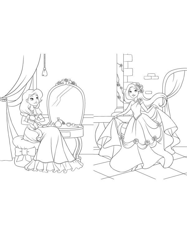 Сказочные принцессы. Большая раскраска