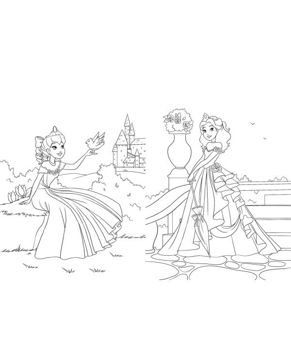 Сказочные принцессы. Большая раскраска