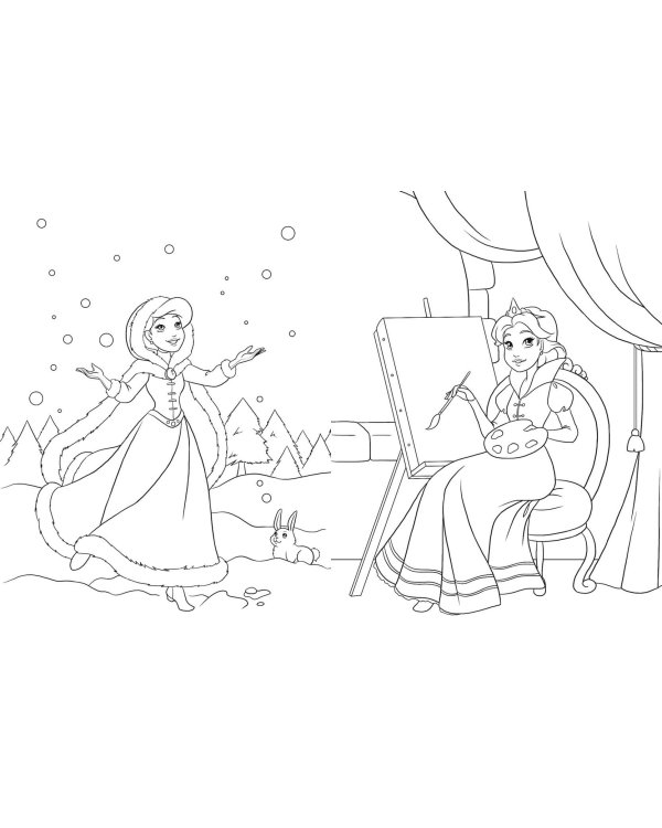 Сказочные принцессы. Большая раскраска