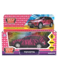 Машина металл TOYOTA RAV4 ДЛЯ ДЕВОЧЕК длина 12 см, двери, багаж, инерц, кор. Технопарк в кор.2*36шт