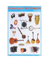 Развивающие плакаты. Музыкальные инструменты народов мира