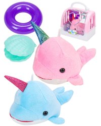 Игрушка мягкая "КИТ-ЕДИНОРОГ ПЕРЕНОСКЕ " (аксесс,4 шт. в ш/б) (Арт. 1868041) кратно 4