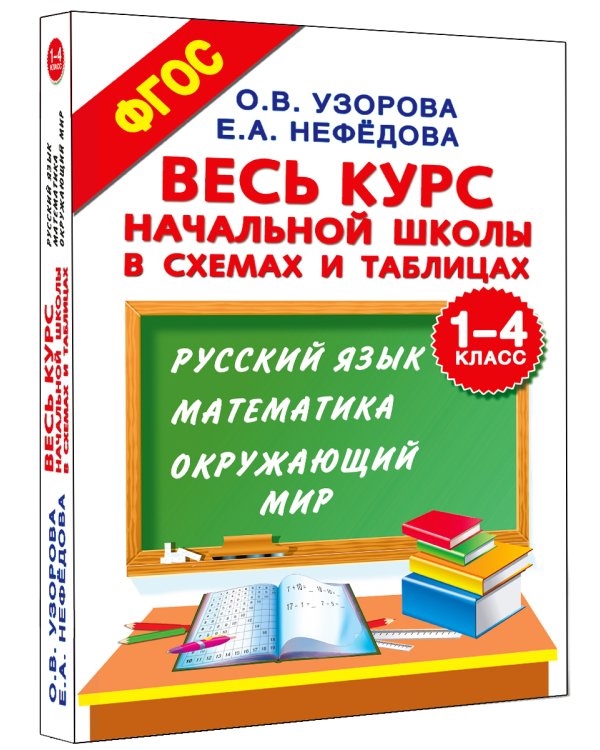 Весь курс начальной школы в схемах и таблицах. 1-4 класс. Русский язык, математика, окружающий мир