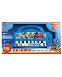 Пианино Щенячий Патруль весёлые нотки.100 песен,стихов,звуков.свет.кор.бат. Умка в кор.72шт
