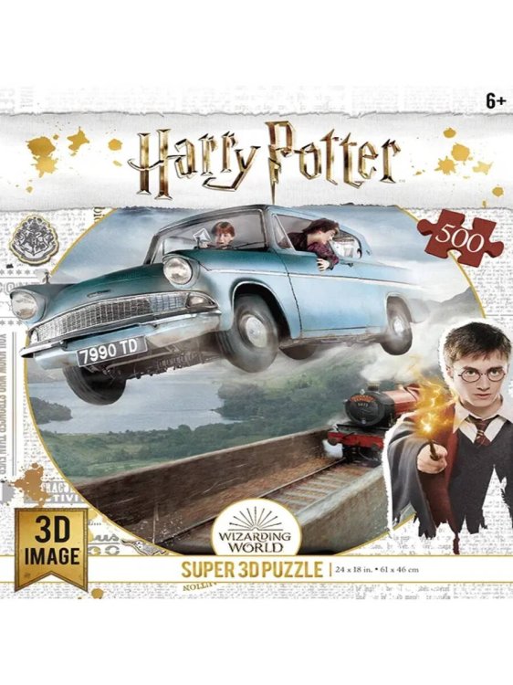 Пазл Super 3D «Летающая машина», 500 дет., 6+ Размер собран. пазла 61х46см.(арт.32512) игр.-голов.