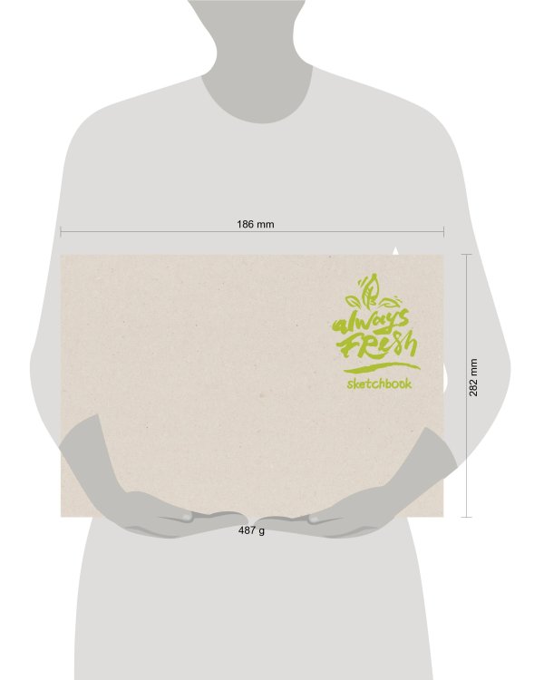Скетчбук. Always fresh (B5, 64 л., рисовальная желтая бумага 120 гр., тканевый корешок)