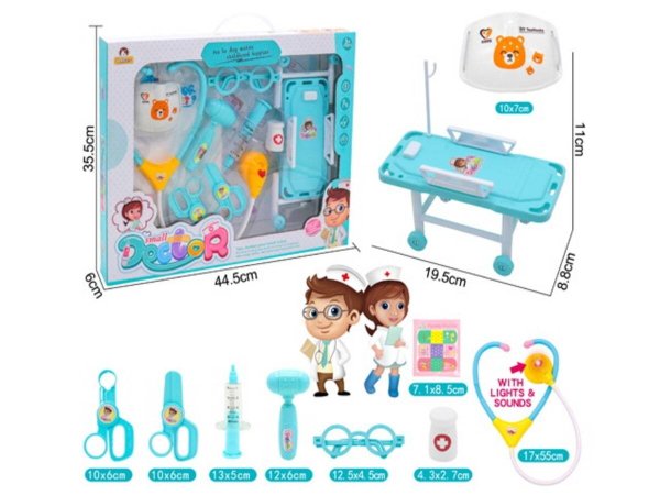 Игровой набор доктора "Лечащий врач" (19,5х8,8х11 см)(10 предметов, в коробке)(Арт. 2173510)