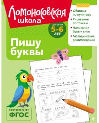 Пишу буквы: для детей 5-6 лет (ч/б)