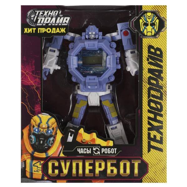 РОБОТЫ ТРАНСФОРМИРУЮЩИЕСЯ (Умка) Часы супербот, трансформирующиеся, кор.14*17*5см ТЕХНОДРАЙВ в кор.120шт