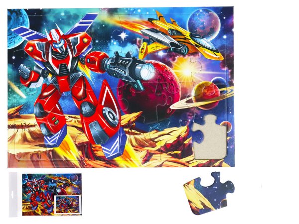 ПАЗЛЫ-РАМКИ 180 х 255 мм (Рыжий Кот) ПАЗЛ-РАМКА. 24 элемента. Мир трансформеров №5 (Арт. П-3181)