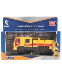 Машина металл КАМАЗ-43502 АВАРИЙНАЯ СЛУЖБА 15 см, двер, подв дет, инер, кор. Технопарк в кор.2*36шт