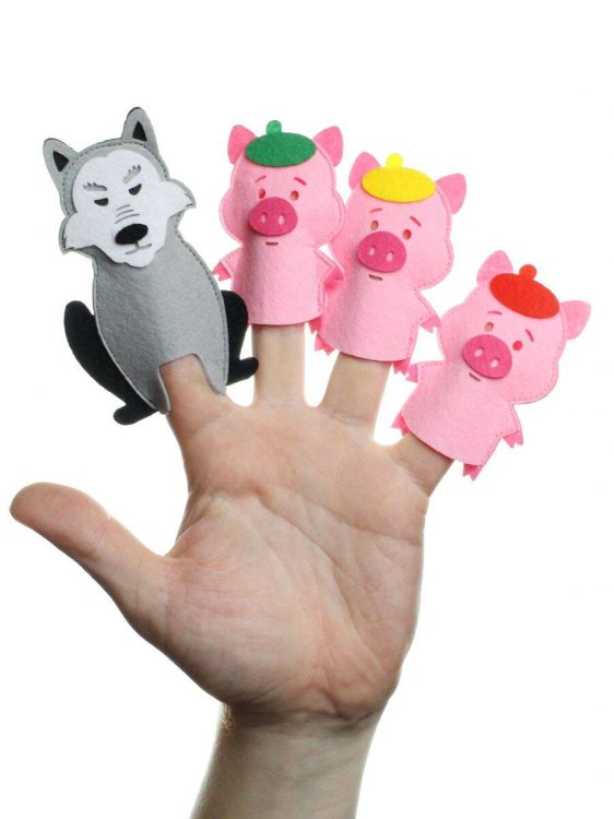 "Три поросенка" (только герои), пальчиковый театр (Фетр),  1101008