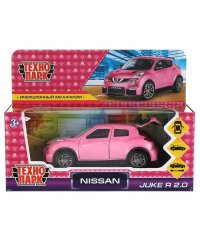 Машина металл NISSAN JUKE-R 2.0 длин 12 см, двер, багаж, инер, розовый, кор. Технопарк в кор.2*36шт