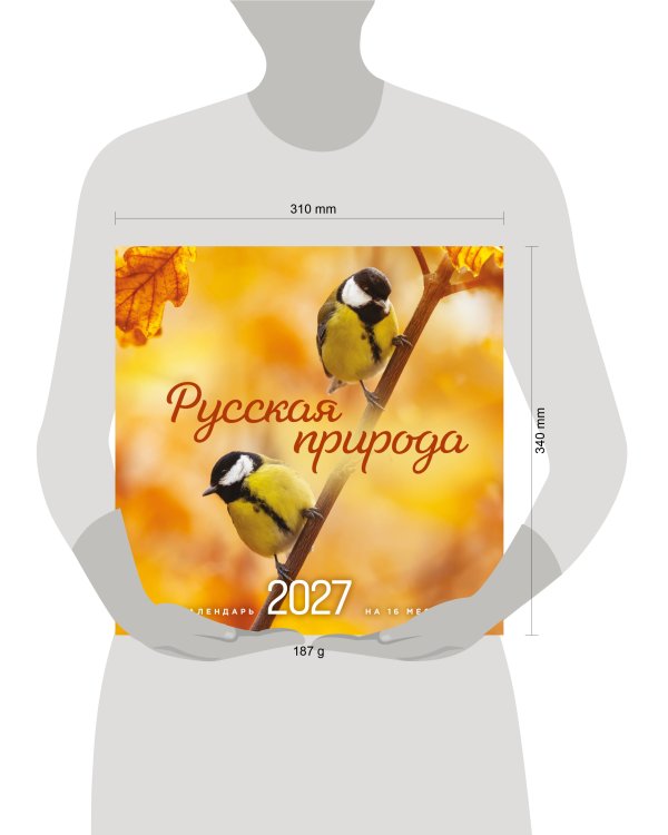 Дополнительное изображение книги «Русская природа. Календарь настенный на 16 месяцев на 2027 год (300х300 мм)»