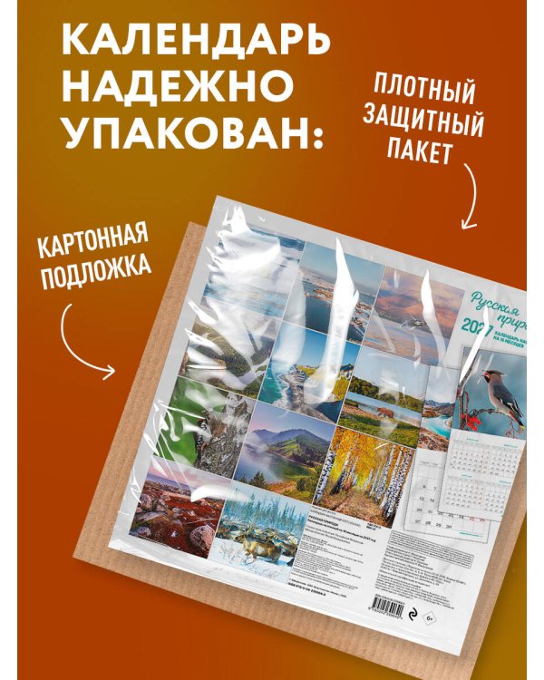 Дополнительное изображение книги «Русская природа. Календарь настенный на 16 месяцев на 2027 год (300х300 мм)»