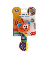 Текстильная игрушка погремушка Кот с мячиком Умка в кор.360шт