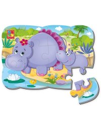 Пазлы на магните Мои первые игры "Бегемот"