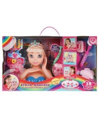 Кукла-манекен 18 см, с 18 аксессуарами для волос, в кор. КАРАПУЗ в кор.12шт