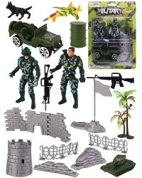 Игровой набор "Военные-2"(солдатики 2шт.,машина и пр.,в блист.) ( Арт. 2083640)