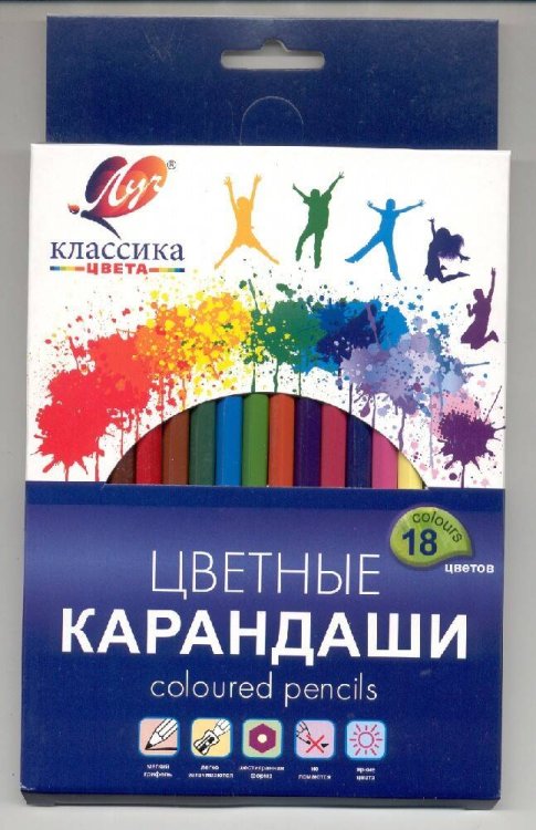 Набор цветн.каранд КЛАССИКА 24 цв. шестигранные дерев.