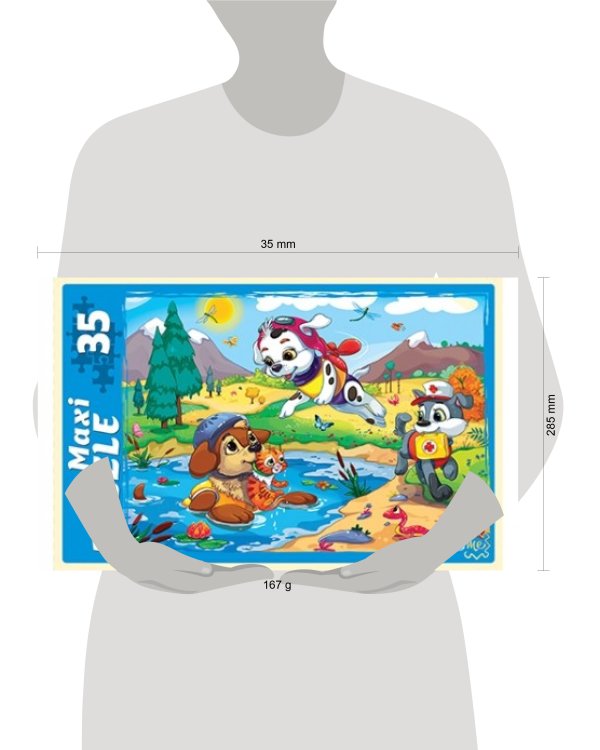 МАКСИ-ПАЗЛЫ. 35 элементов "ЩЕНКИ СПАСАТЕЛИ" (Арт. ПМ-6365)