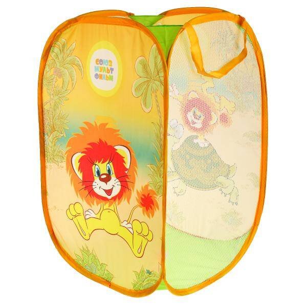 ПАЛАТКИ И КОРЗИНЫ Д/ИГРУШЕК (Умка) Корзина для игрушек СОЮЗМУЛЬТФИЛЬМ львенок и черепаха 36*58см ИГРАЕМ ВМЕСТЕ в кор.24шт