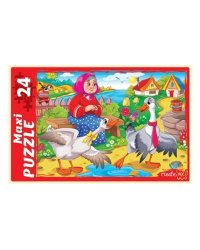 МАКСИ-ПАЗЛЫ. 24 элемента. ДВА ВЕСЕЛЫХ ГУСЯ (Арт. ПМ-6358)