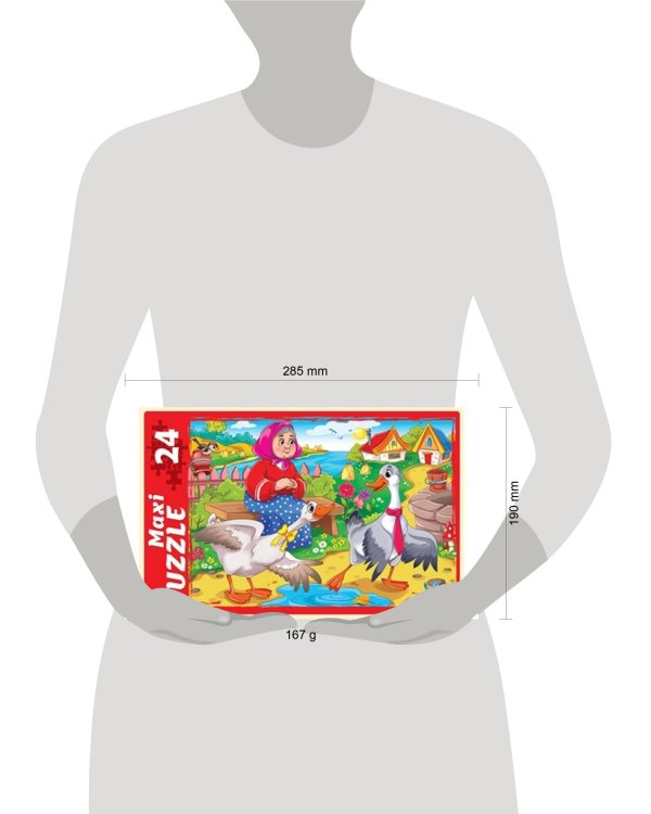 МАКСИ-ПАЗЛЫ. 24 элемента. ДВА ВЕСЕЛЫХ ГУСЯ (Арт. ПМ-6358)