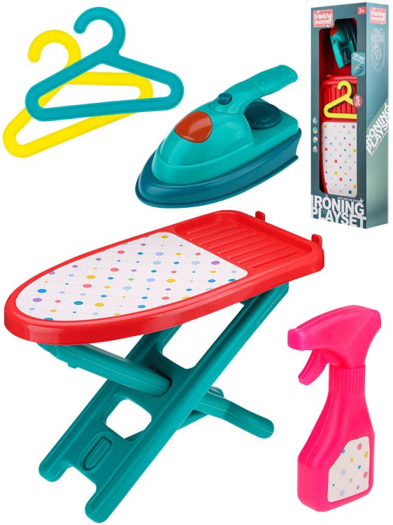 01. АКСЕССУАРЫ ДЛЯ КУКОЛ (Рыжий Кот) Гладильная доска."Любимый дом"(5 предмет.,свет,звук,бат.3шт.AG13не в компл.) ( Арт. 2079123)