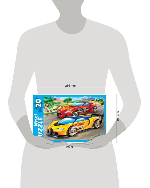 МАКСИ-ПАЗЛЫ. 20 элементов. СУПЕР ГОНКИ (Арт. ПМ-6357)