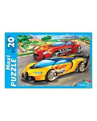 МАКСИ-ПАЗЛЫ. 20 элементов. СУПЕР ГОНКИ (Арт. ПМ-6357)