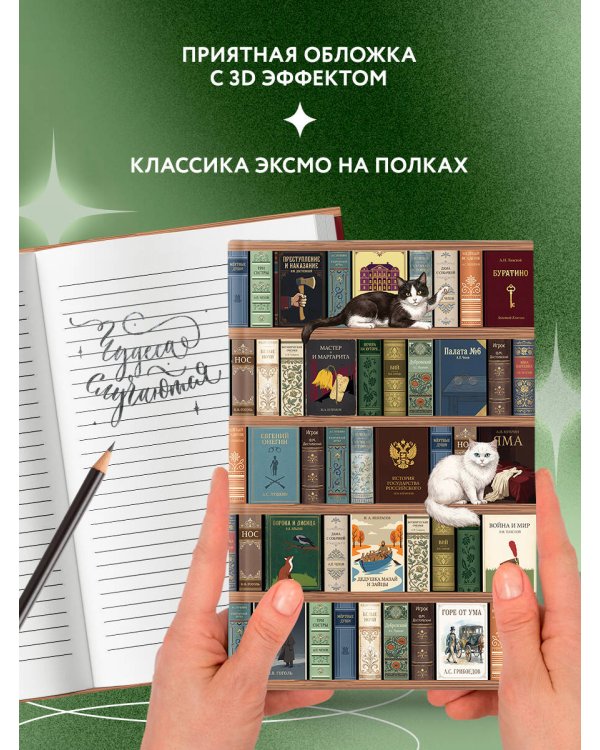 Блокнот. Книжный шкаф. (А5, твердая обложка, 64 л.) (у.н.)