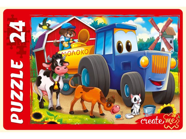 02. МАКСИ-ПАЗЛЫ 24 элемента (Рыжий Кот) МАКСИ-ПАЗЛЫ 24 элемента. ВЕСЕЛЫЙ ТРАКТОР №3 (Арт. ПУ24-5882)