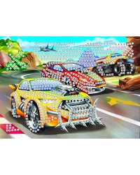 МОЗАИКА МЯГКАЯ. формат А3 (34.5х25 см). БЫСТРЫЕ АВТОМОБИЛИ (Арт. М-2599)