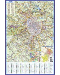 Москва. Административная настенная карта (+Новая Москва) с гербами районов А0+ (очень большая)