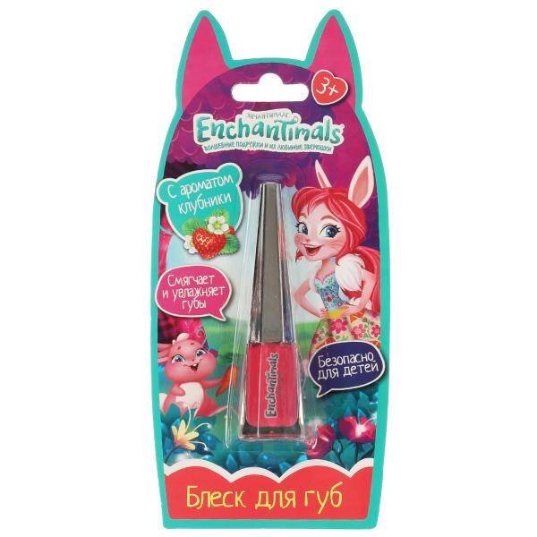 Косметика ДЛЯ ДЕВОЧЕК ЭНЧАНТИМАЛС блеск для губ,  розовый, 6мл блистер МИЛАЯ ЛЕДИ в кор.4*24шт