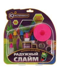 Набор опыты сделай слайм сам радужный, на блистере ИГРАЕМ ВМЕСТЕ в кор.18шт