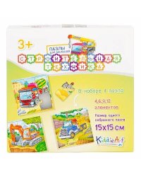 Картонный пазл 4в1 "Строительная техника" (31 дет.)