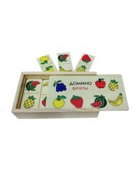 ДЕРЕВЯННАЯ ИГРУШКА. ДОМИНО "ФРУКТЫ" (Арт. ИД-1473)