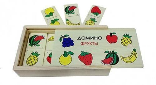 ДЕРЕВЯННАЯ ИГРУШКА. ДОМИНО "ФРУКТЫ" (Арт. ИД-1473)
