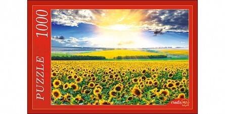 ПАЗЛЫ 1000 элементов. КБ1000-6897 ПОЛЕ ПОДСОЛНУХОВ