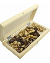 ШАХМАТЫ ДЕРЕВЯННЫЕ ОБИХОДНЫЕ ЛАКИРОВАННЫЕ В КОМПЛЕКТЕ С ДОСКОЙ (295Х145 ММ) (Арт. ИН-8056)