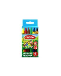 Набор воск. каранд. Creativiki 6 цв. круглые