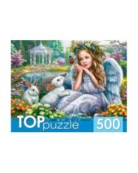 TOPpuzzle. ПАЗЛЫ 500 элементов. ХТП500-4238 АНГЕЛОЧЕК И КРОЛИКИ