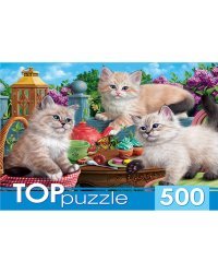 TOPpuzzle. ПАЗЛЫ 500 элементов. ХТП500-5725 НЕВСКИЕ МАСКАРАДНЫЕ КОТЯТА