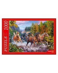 ПАЗЛЫ 1000 элементов. Х1000-6788 ТАБУН ЛОШАДЕЙ В ГОРАХ