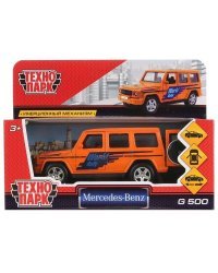ТМ Технопарк. Машина металл "MERCEDES-BENZ G-CLASS СПОРТ" 12см, открыв. двери, инерц. в кор.2*36шт