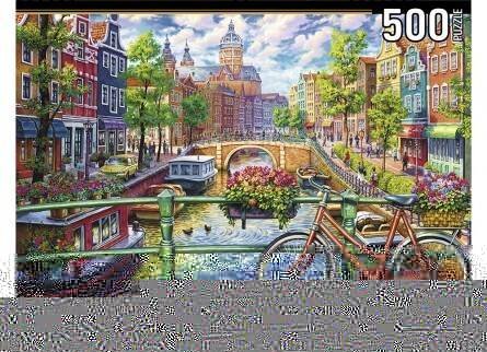 ГОРОДА (Рыжий Кот) Konigspuzzle. ПАЗЛЫ 500 элементов. ХК500-6320 КАНАЛ В АМСТЕРДАМЕ