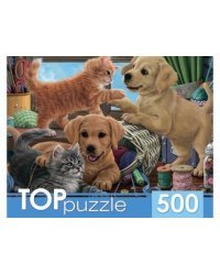 TOPpuzzle. ПАЗЛЫ 500 элементов. ХТП500-6811 Пушистые друзья