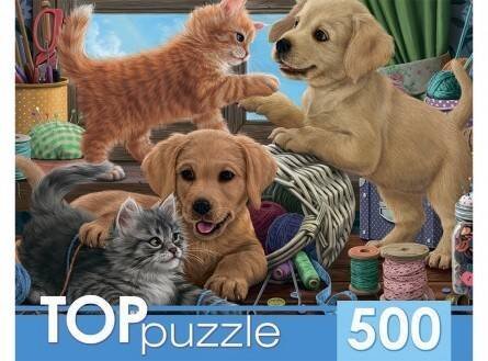 TOPpuzzle. ПАЗЛЫ 500 элементов. ХТП500-6811 Пушистые друзья
